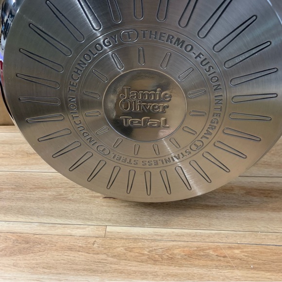 New! Jamie Oliver Tefal Cooks Direct 10” 12” Fry Pan Frying Set Stainless Steel - Picture 7 of 7